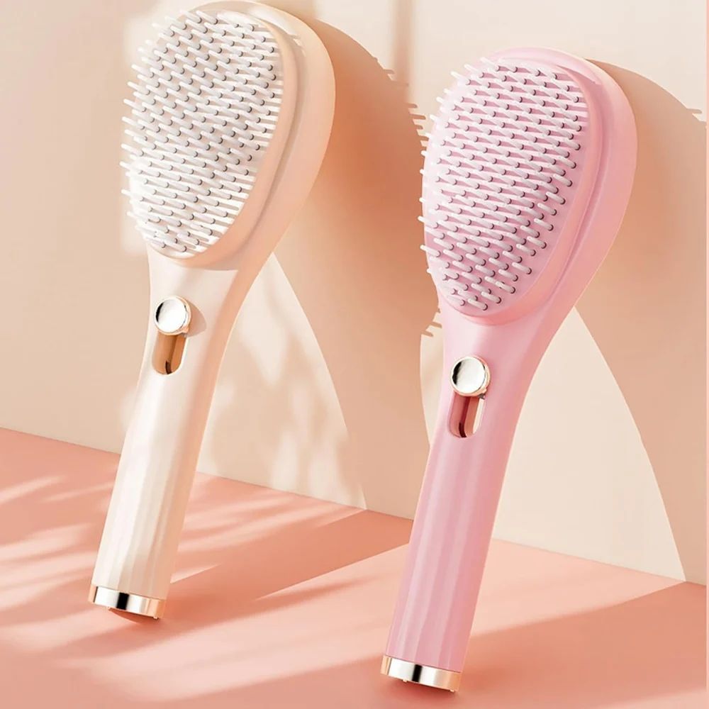 Telescopic Massage Comb Self Cleaning Brush One Click Cleaning Comb One Pull Clean Hairbrush